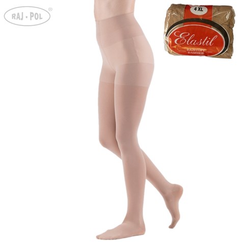 Rajstopy Damskie Elastil  średni beż Rozmiar 4-XL