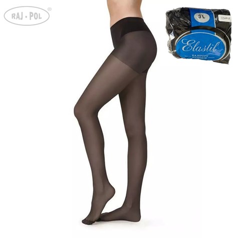 Rajstopy Damskie Elastil Czarne Rozmiar L-3