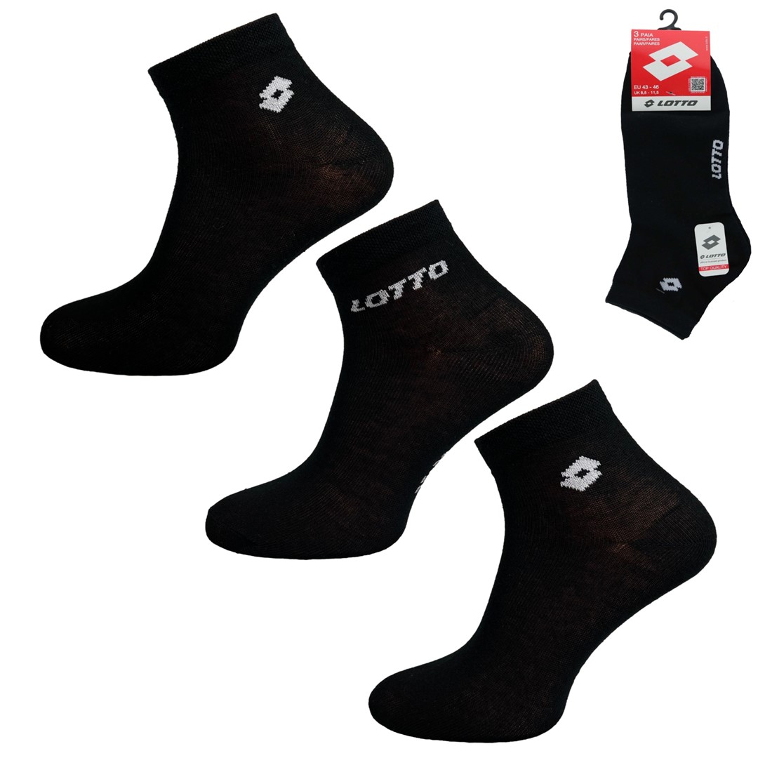 Skarpety męskie Lotto czarne 43-46 3-PAK