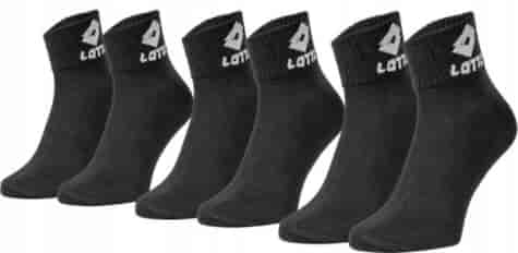 Skarpety Lotto High-rise quarter 39/42 BLACK3-PAK