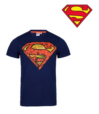 T - shirt Męski Superman Niebieski