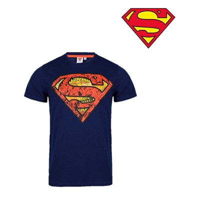 T-shirt Męski Superman XXL Niebieski