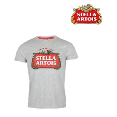 T- shirt Męski Stella Artois M Szary