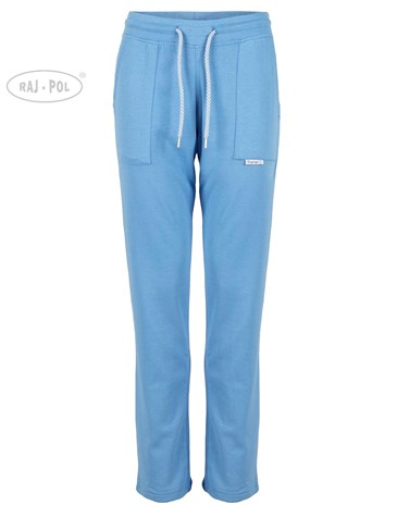 Damskie spodnie dresowe, lazurowe