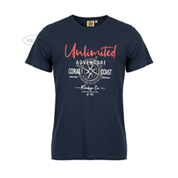 Męski T-shirt Roadsign Unliwithed, GRANAT  M