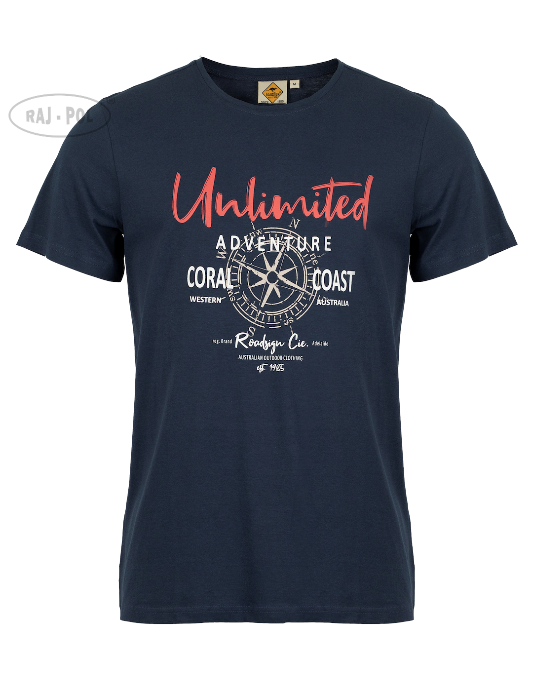 Męski T-shirt Roadsign Unliwithed, GRANAT  M