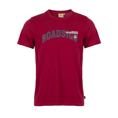 Męski T-shirt Roadsign, bordowy