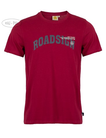 Męski T-shirt Roadsign, bordowy