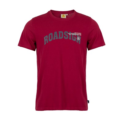 Męski T-shirt Roadsign, bordowy