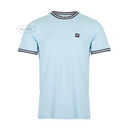 Męski T-shirt pikowany, niebieski