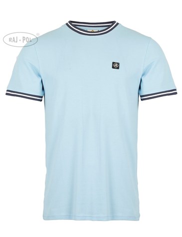 Męski T-shirt pikowany, niebieski