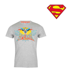 T - shirt Męski Superman Szary