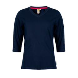 Koszulka damska z rękawem 3/4 i dekoltem V