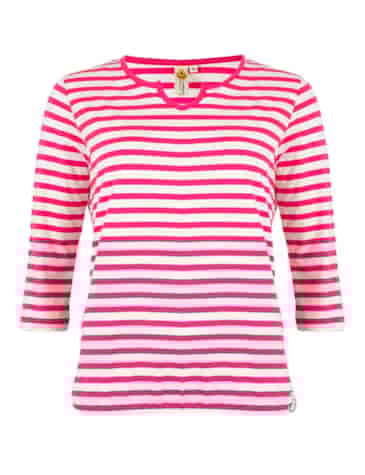 Koszula damska w paski z rękawem 3/4