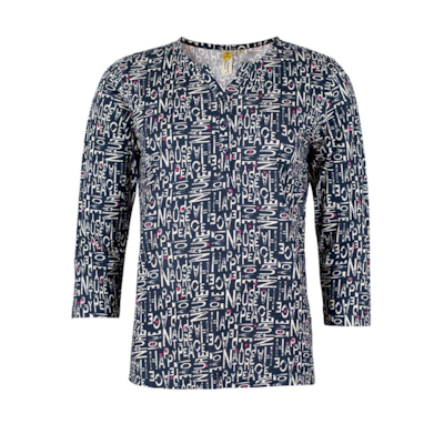 Bluzka damska 3/4 rękaw AOP