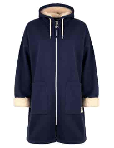 Płaszcz damski dresowy z kapturem