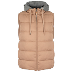 Pikowana kamiezelka męska z kapturem