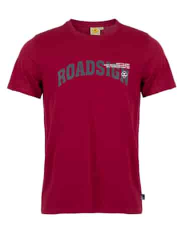 Męski T-shirt Roadsign, bordowy