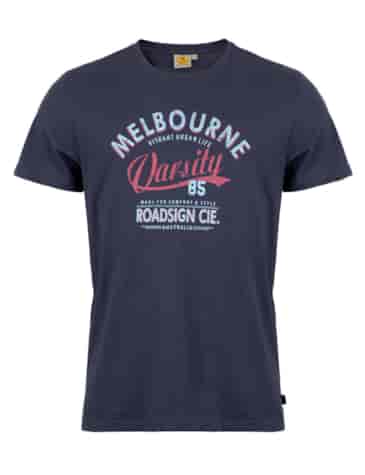 Męski T-shirt Melbourne, granatowy