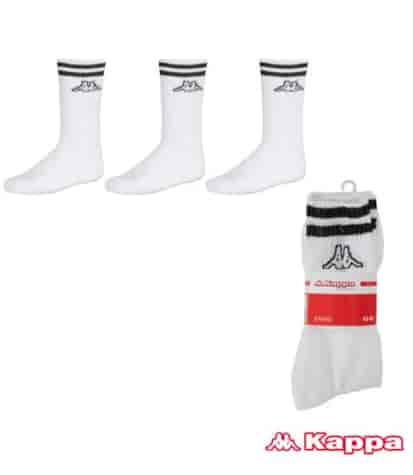 Kappa - Skarpetki Tennis Czarne Paski