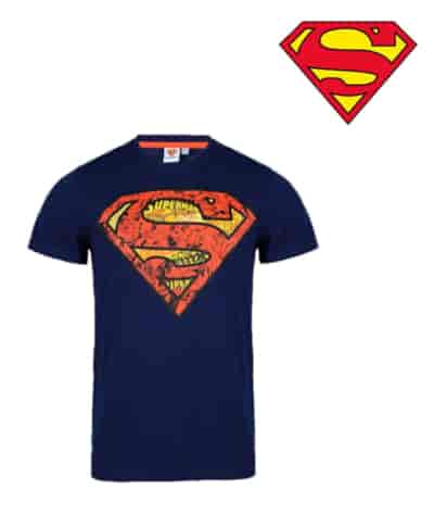 T - shirt Męski Superman Niebieski