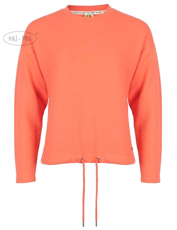 Roadsign Damski long sleeve strukturalny koral