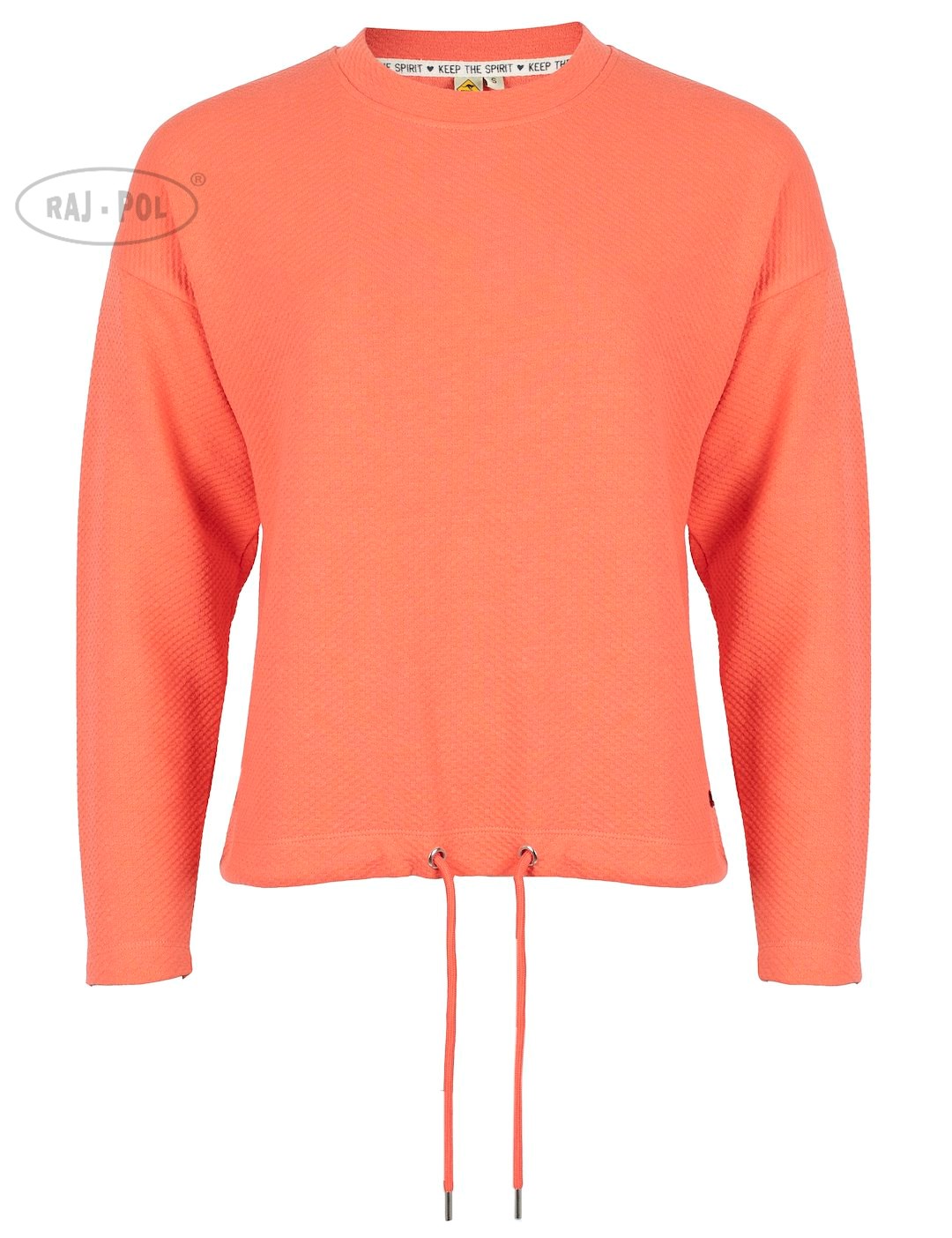 Roadsign Damski long sleeve strukturalny koral