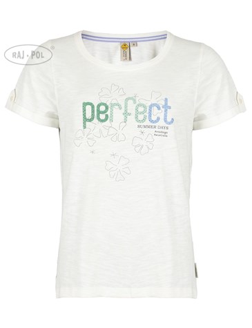 Roadsign T-shirt damski, guziki na ramieniu