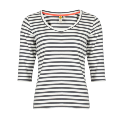 Roadsign T-shirt damski z rękawem 3/4 w paski