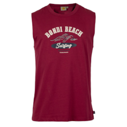Roadsign Męski Tank Top Bondy Beach, bordowy