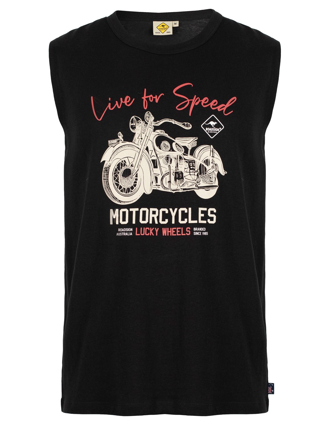 Roadsign Męski Tank Top Motorcycles czarny