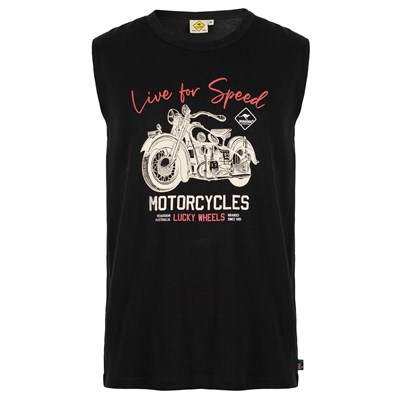 Roadsign Męski Tank Top Motorcycles czarny