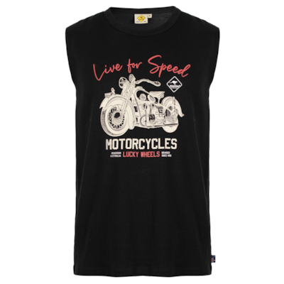Roadsign Męski Tank Top Motorcycles czarny