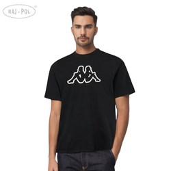 T-shirt męski Big Logo Kappa 709389 Czarny L