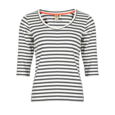 Roadsign T-shirt damski z rękawem 3/4 w paski