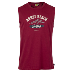 Roadsign Męski Tank Top Bondy Beach, bordowy