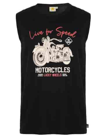 Roadsign Męski Tank Top Motorcycles czarny