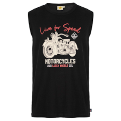 Roadsign Męski Tank Top Motorcycles czarny