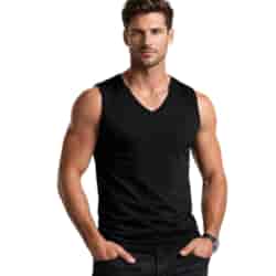 PODKOSZULKA MĘSKA V NECK CZARNA ROZMIAR XL