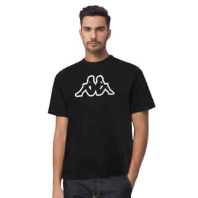 T-shirt męski Big Logo Kappa 709389 Czarny M