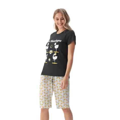 Piżama damska 2-częściowa bawełniana mix wzorów