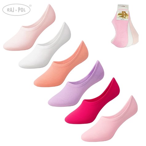 Stopki krótkie damskie pastelowe IooSoo 3-PAK