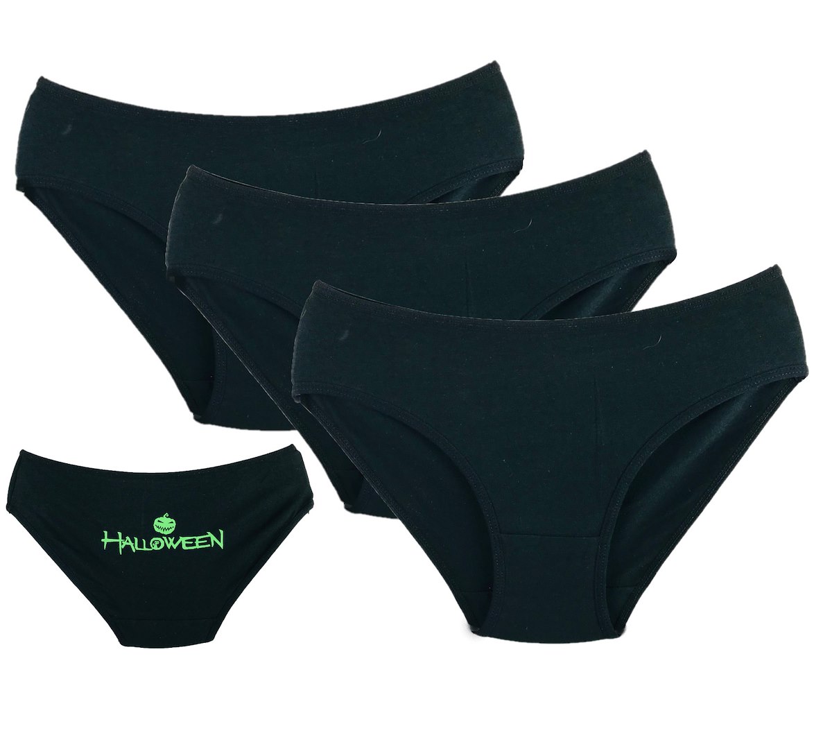 Figi damskie Halloween fluorescencyjne