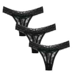 Stringi koronkowe czarne