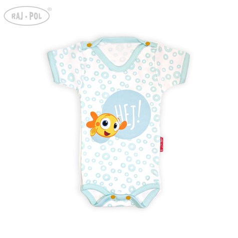 Body niemowlęce z krótkim rękawem RYBKA 86