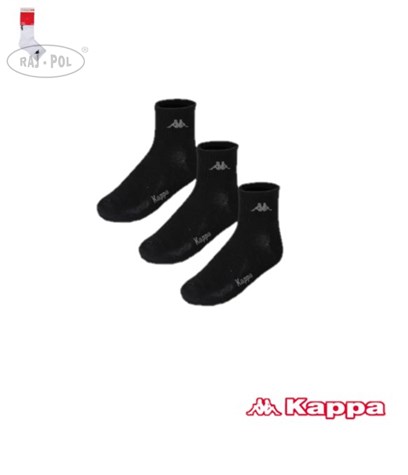Kappa - Skarpetki 3/4 Czarny 39-42 3pak