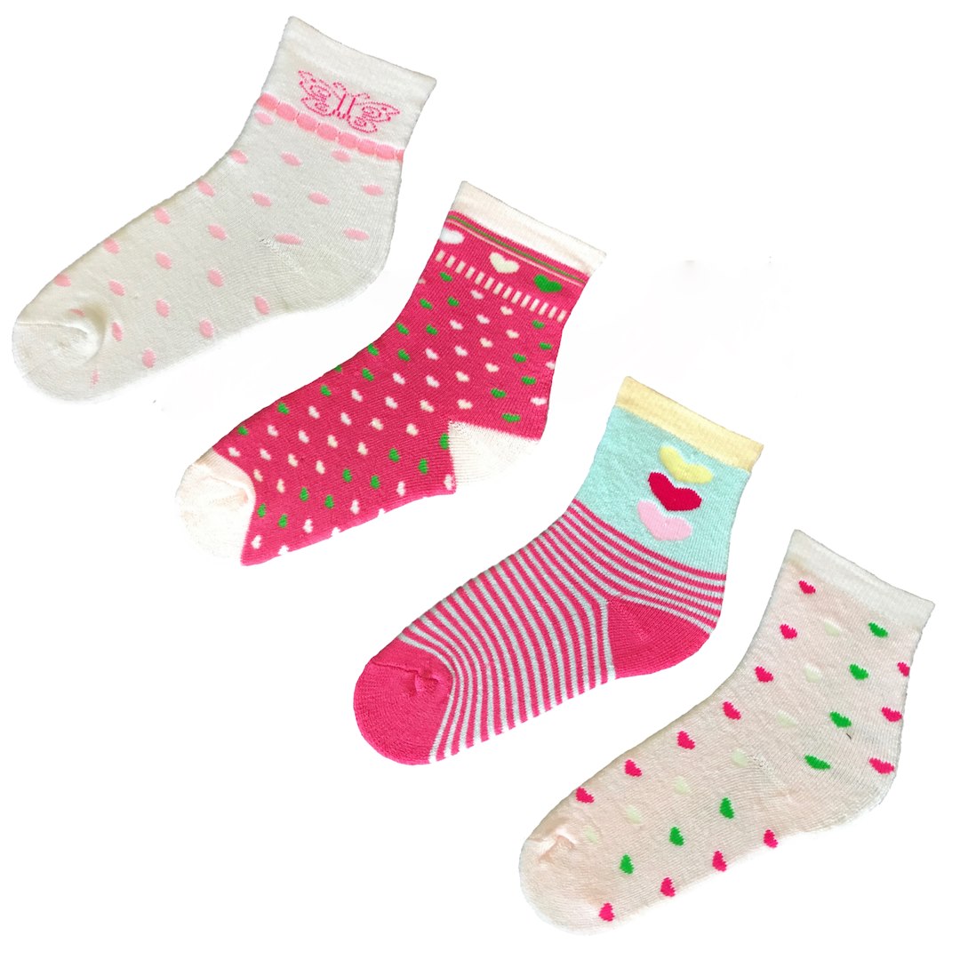 Skarpety dziewczece Frotte 4-PAK