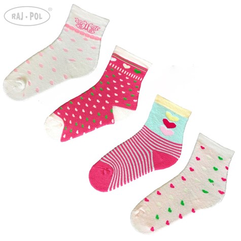Skarpety dziewczece Frotte 4-PAK