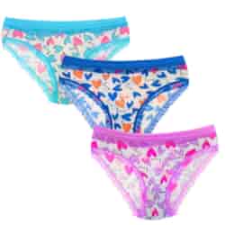 Figi damskie kolorowe z falbanką