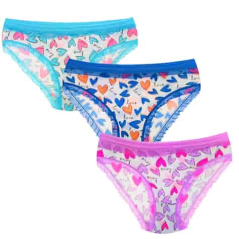 Figi damskie kolorowe z falbanką